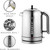 Dualit Classic 1.7L Polished Kettle Cordless Stainless Steel Silver Black 72815