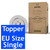 Panda Memory Foam Bamboo Mattress Topper Hydro Foam EU Single Bed Size 200x90m
