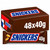 Snickers Milk Chocolate Bars Peanuts Caramel Soft Nougat Snack Mulit-Pack 48x40g