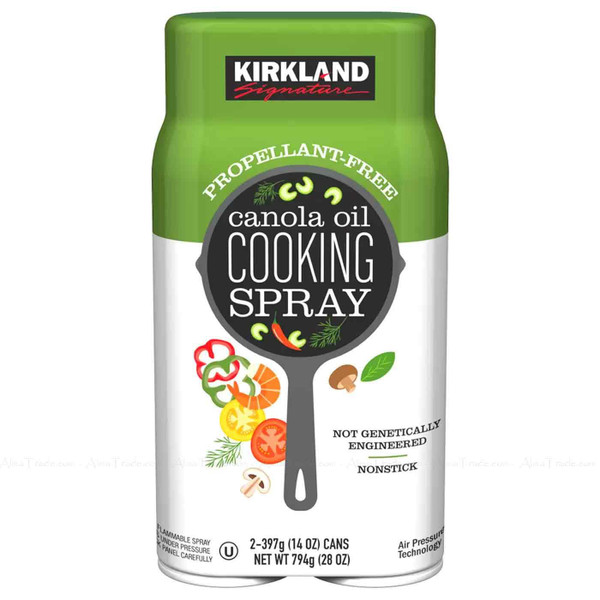 Kirkland Signature Canola Oil Cooking Spray Propellant Free - Pack of 2 x 397g