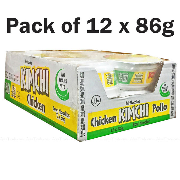 Mr Noodles Kimchi Chicken Pollo Oriental Spice Quick Easy Meal -Pack of 12 x 86g