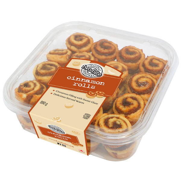 Two-Bite Cinnamon Rolls Rich Sweet Honey Sugar Glazed Filling Dough Snack 890g