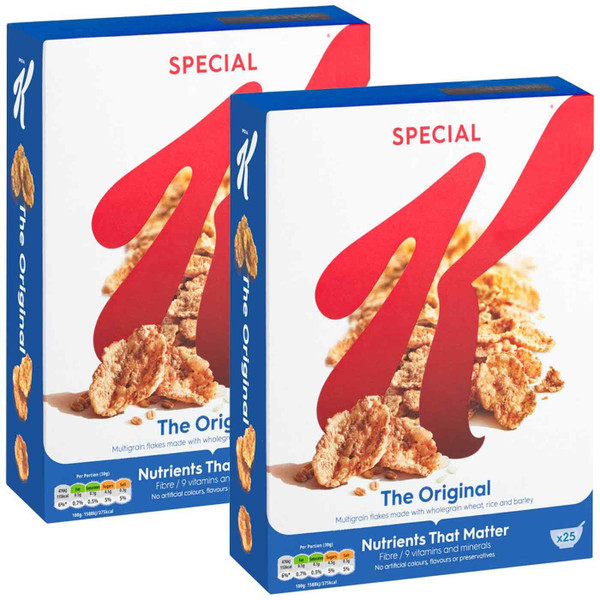 Kellogg's Special K Original Flakes Breakfast Wholegrain Cereal Diet Pack 2x750g