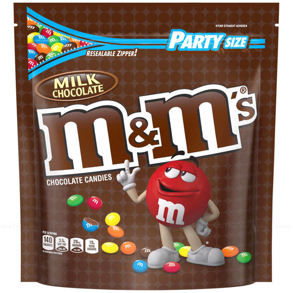 M&M's Mars Peanut Chocolate Bite Sharing Party Bag Pouch M&Ms MMs - Pack of 1 Kg