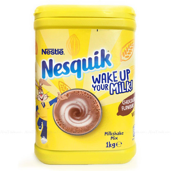 Nestle Nesquik Chocolate Powder Drink Vitamins Just Add Milk Nesquick Tub of 1Kg