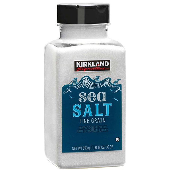 Kirkland Signature Pure Sea Salt Natural Fine Grain Spice Seasoning Pack Jar850g