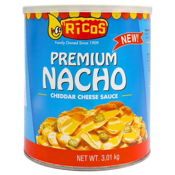 Rico's Premium Nacho Cheddar Cheese Sauce Tortilla Chip Gourmet Topping Dip 3kg