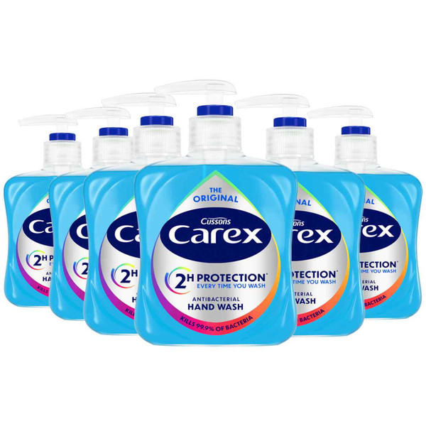 Carex Complete Original Hand Wash Cussons Pump Prof Soap Liquid Gel Pack 6x500ml