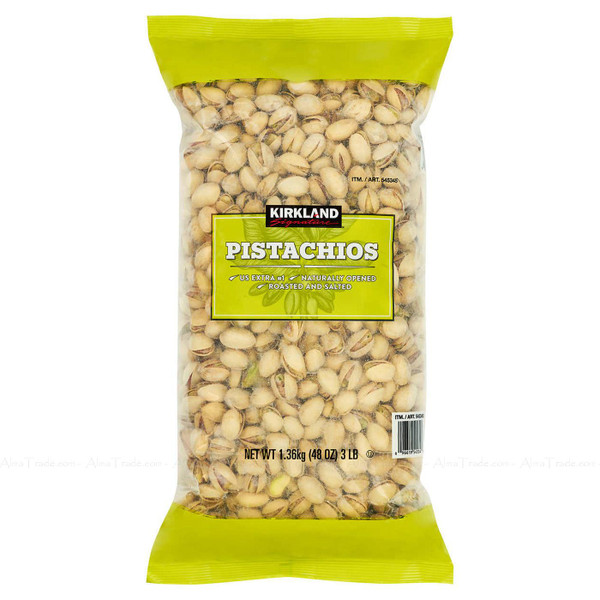 Kirkland Signature Premium Tasty Roasted Salted Open Pistachios Nuts Pack 1.36kg