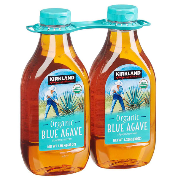 Kirkland Signature Organic Blue Agave Sweetener Vegan Syrup - Pack of 2 x 736ml