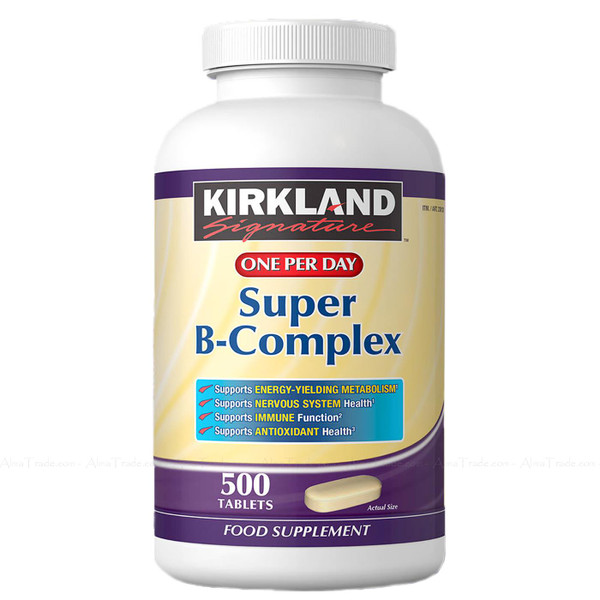 Kirkland Signature Super-B Complex Vitamin B 500ct Food Supplement 500 Tablets