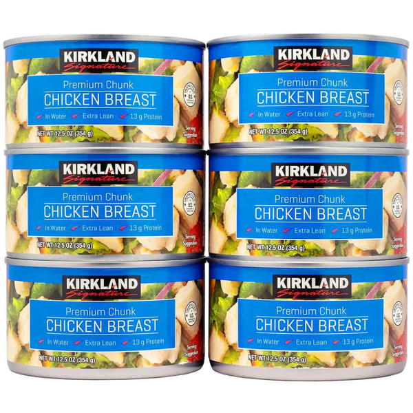 Kirkland Signature Premium Chunk Chicken Breast Ready to Eat Cans Pack 6 x 354g