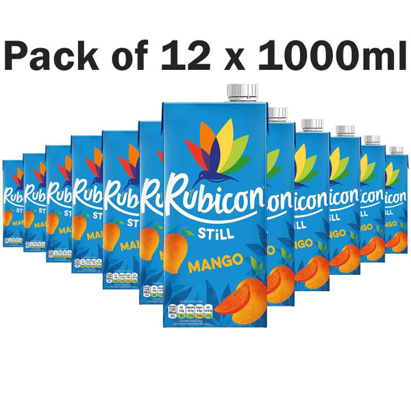 Rubicon Still Mango Fruit Juice Drink Party Tropics Carton Box Pack 12 x 1 Litre