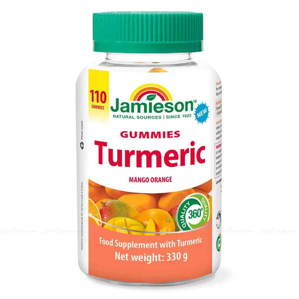 Jamieson Turmeric Mango Orange Flavour Vegetarian Soft Gummy Pack 110 Gummies