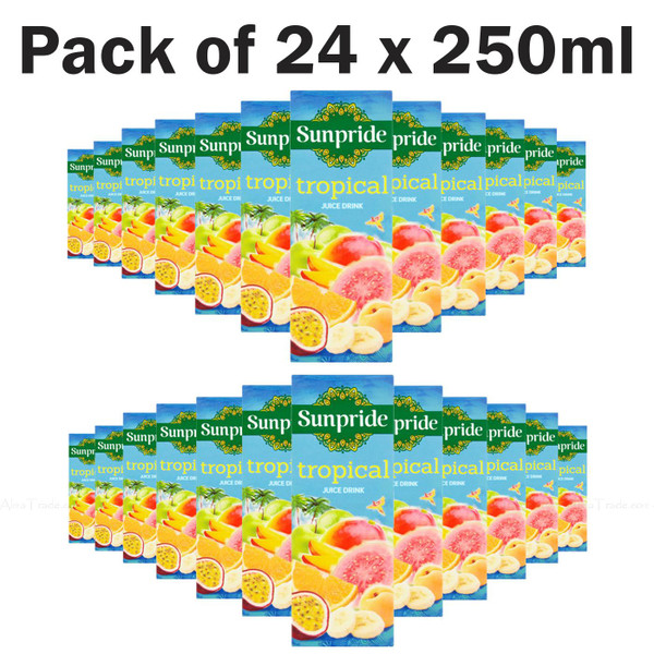 Sunpride Tropical Juice Drink Kid Party Tropics Fruit Carton Box Pack 24 x 250ml