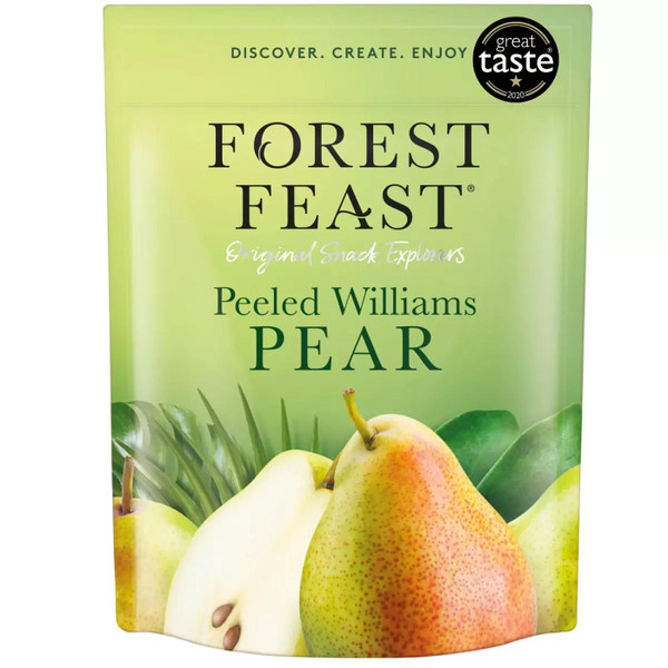 Forest Feast Dried Peeled Williams Pear Snack Vegan No Add Sugar Fruit Pack 600g
