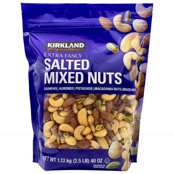 Kirkland Signature Extra Fancy Salted Mixed Nuts Cashew Brazil Bag Pack 1.13kg