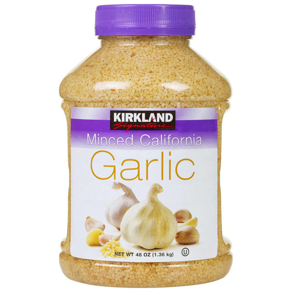 Kirkland Signature Spice Seasoning Minced California Garlic Dressing Jar 1.36kg