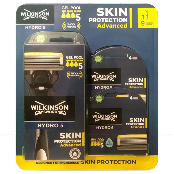 Wilkinson Sword Hydro 5 Skin Protection Advanced Razor Handle + 9 Blades Refill