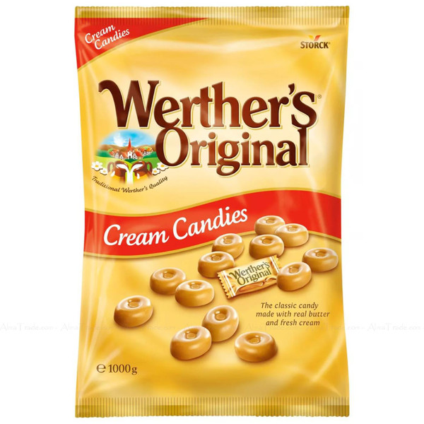 Storck Werther's Original Cream Candies Caramel Sweet Individually Wrap Pack 1kg