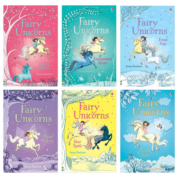 Usborne Fairy Unicorns Classic Reading Collection Zanna Davidson 6 Books Box Set