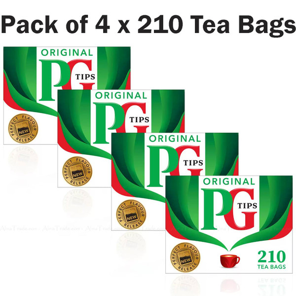 PG Tips Original Tea Bags Catering Rich Quality Taste Biodegradable Pack 4 x 210