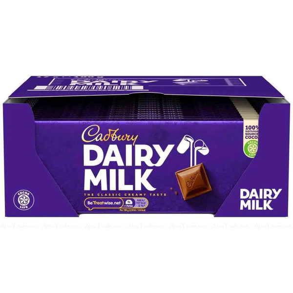 Cadbury Dairy Milk Chocolate Classic Creamy Sharing Bars Snack Pack 17 x 180g