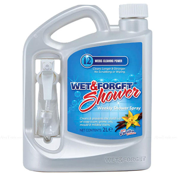 Wet & Forget Shower Cleaner Bathroom Soft Vanilla Scent Rinse Spray Bottle 2L