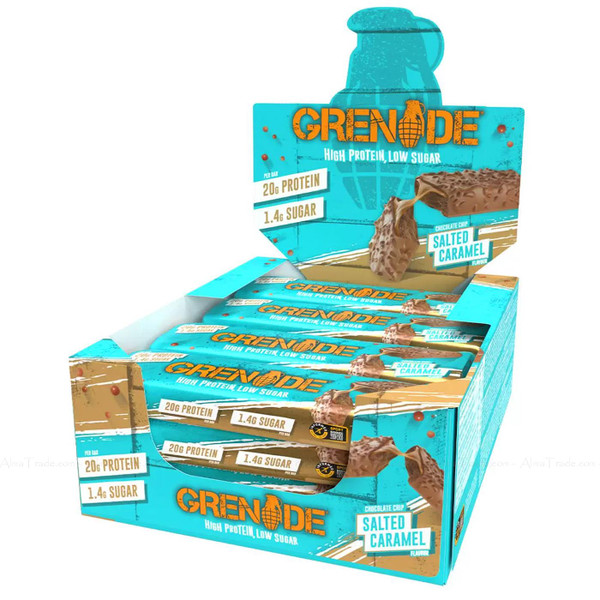 Grenade Carb Killa Low Sugar Snack Bar Salted Caramel Chocolate Protein 12 x 60g