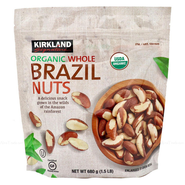 Kirkland Signature Organic Whole Brazil Amazon Wilds Grown Nuts Snack Pack 680g