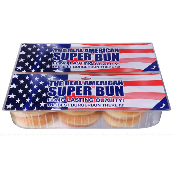 Vleems Bakery American Super 5"Soft White Sesame Bun Burger Sandwich Pack 12x85g