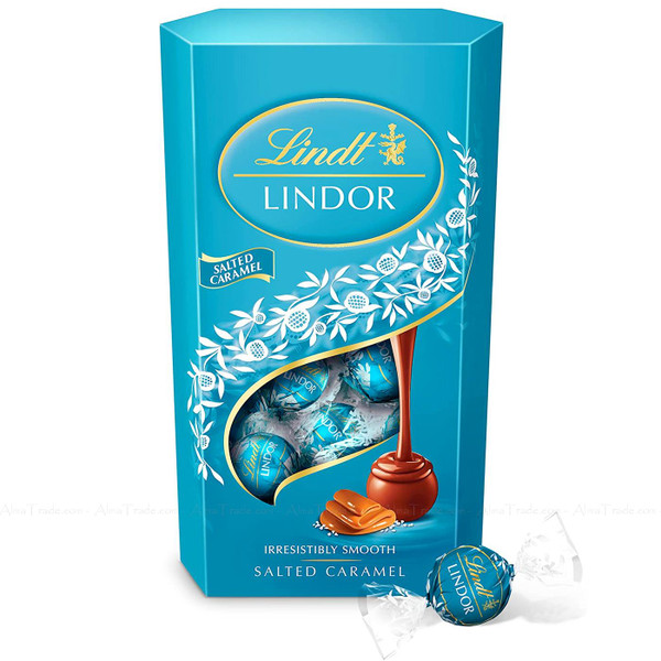 Lindt Lindor Smooth Melting Salted Caramel Chocolate Balls Truffles Pack of 600g