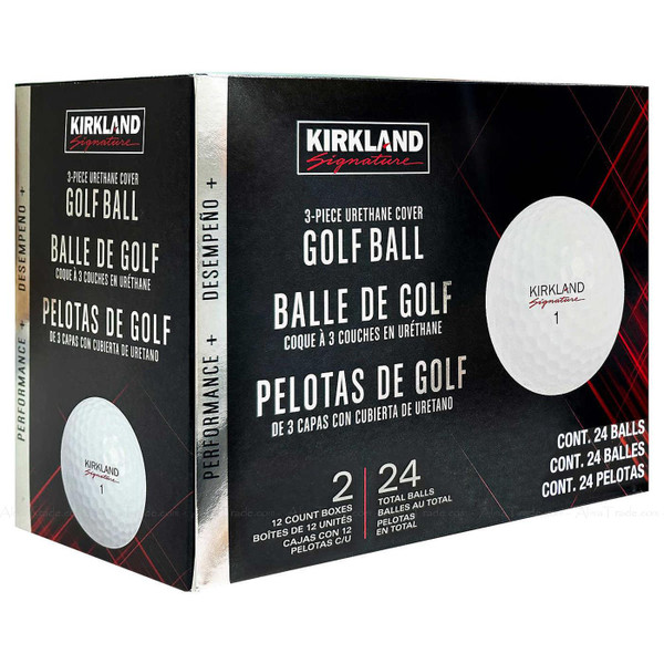 Kirkland Signature 3 Piece​ Urethane​ Cover​ Golf V3 Performance+ Pack 24 Balls