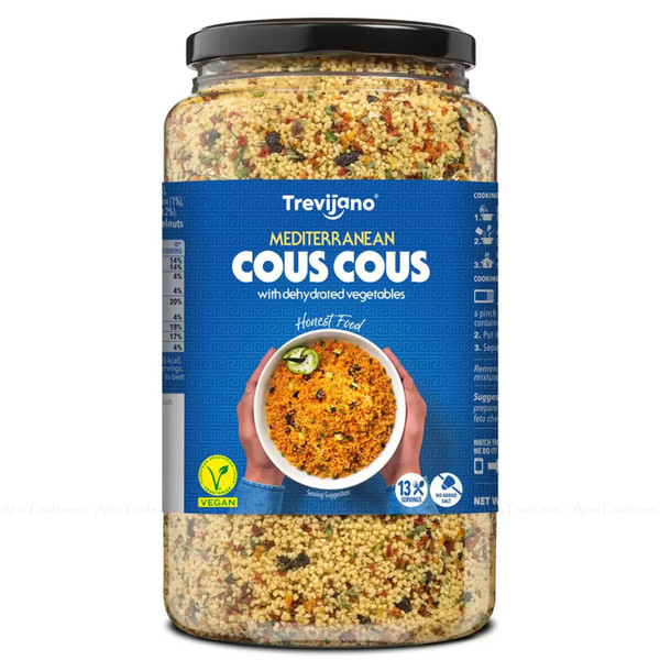Trevijano Mediterranean Cous Cous with Vegetables Spiced Flavour Vegan Pack 1kg