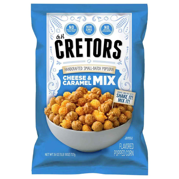 G.H Cretors Popped Corn The Mix Cheese & Caramel Handcrafted Popcorn Pack 737g