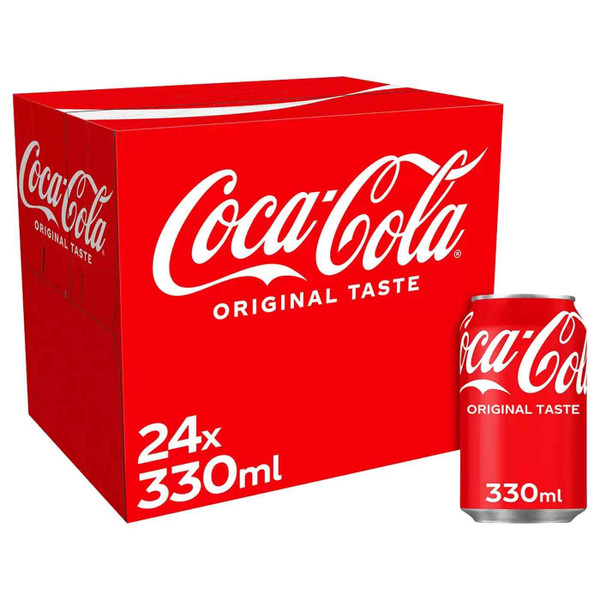 Coca-Cola The Original Taste Sparkling Soft Drink Cans Party Set Pack 30 x 330ml