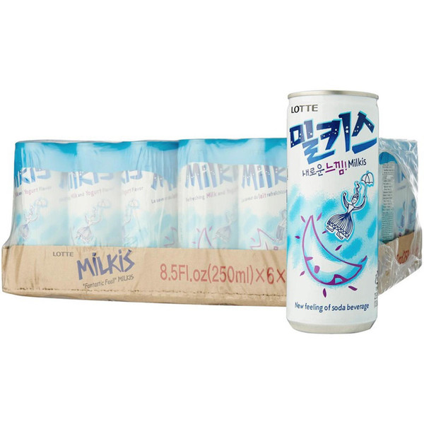 Lotte Milkis Original Milk &Yogurt Flavour Sweet Korean Cream Soda Pack 30x250ml