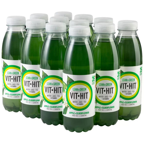VIT HIT Lean & Green RDA 8Essential Vitamins Vitamin Natural Drink Pack 12x500ml