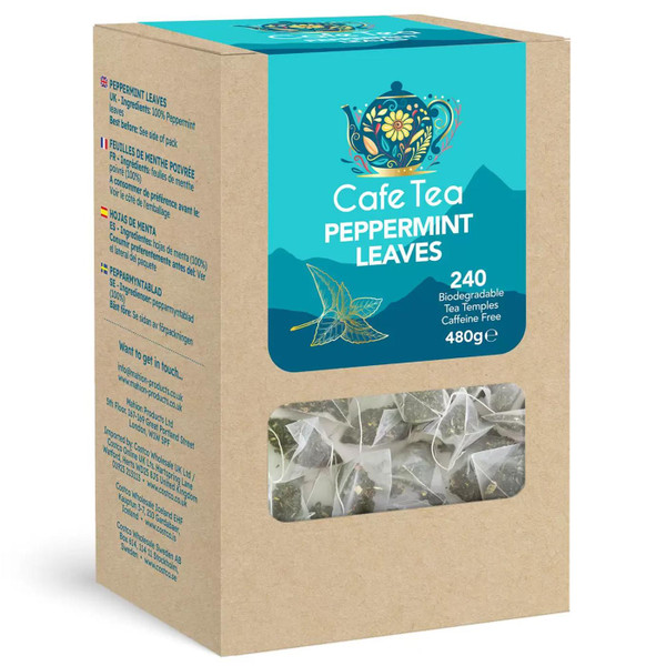 Cafe Tea Peppermint Leaves Teabags Caffeine Free Tea Temples Bags Pack 240 Pcs