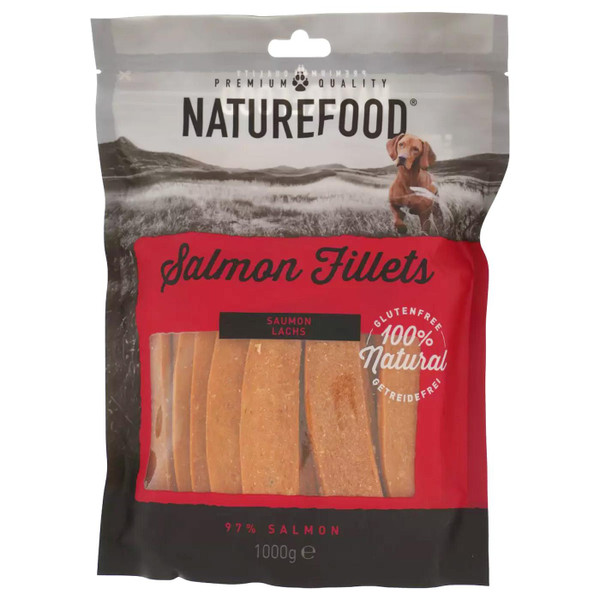 Nature Food Salmon Lachs Fillet Dog Treats Snack Natural Healthy Ricj Pack 1kg