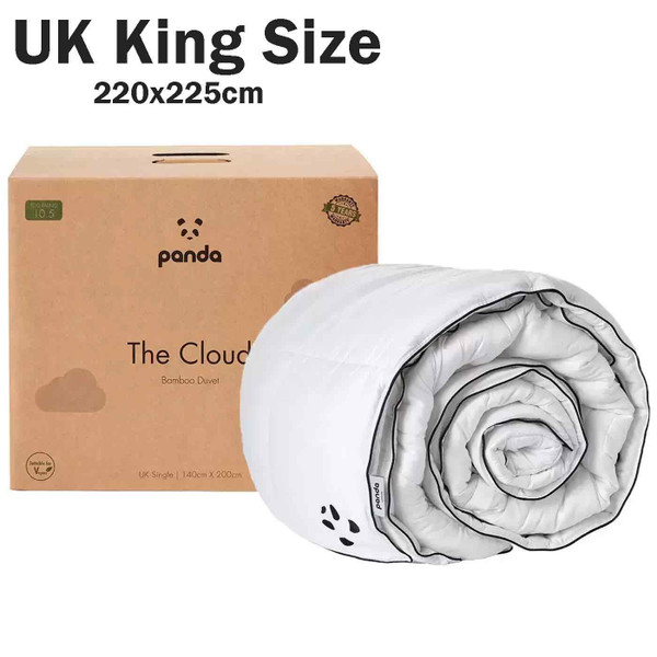 Panda The Cloud Bamboo 10.5 Tog All Seasons Duvet UK King Bed Size 220x225cm