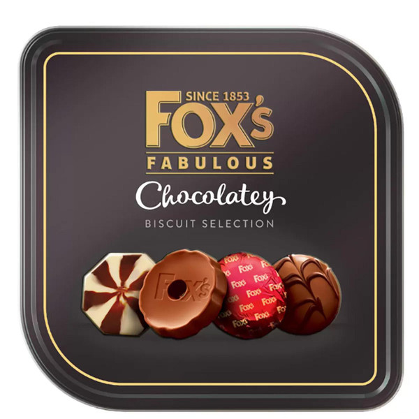 Fox's Chocolatey Biscuit Selection Milk White Dark Chocolate Gift Tin Pack 730g