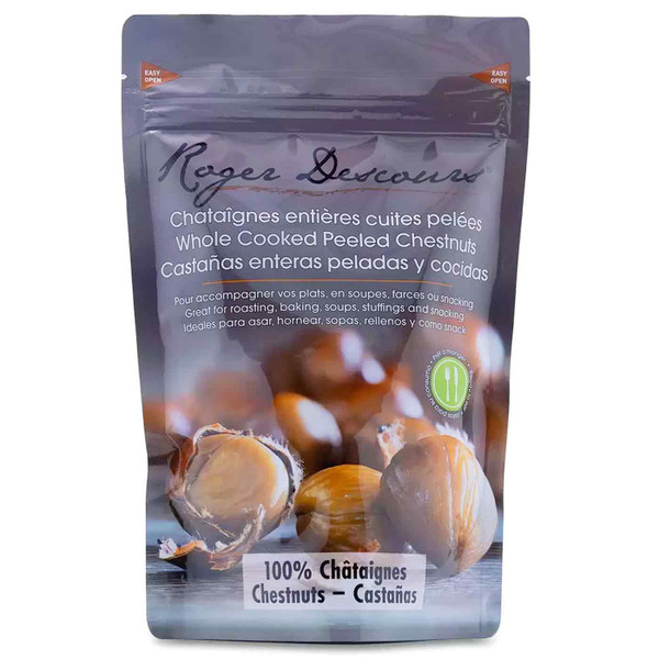 Roger Descours Cooked & Ready To Eat Whole Chestnuts Snack No Sugar Pack of 500g