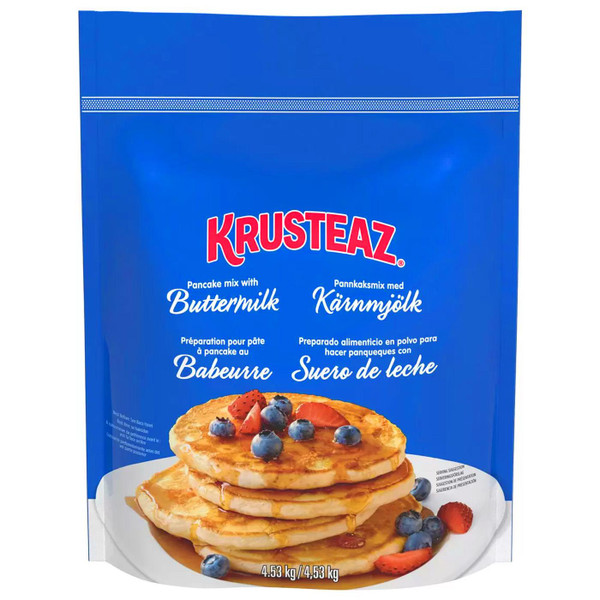 Krusteaz Buttermilk Complete Pancake Mix Just Add Water Light Fluffy Pack 4.53kg