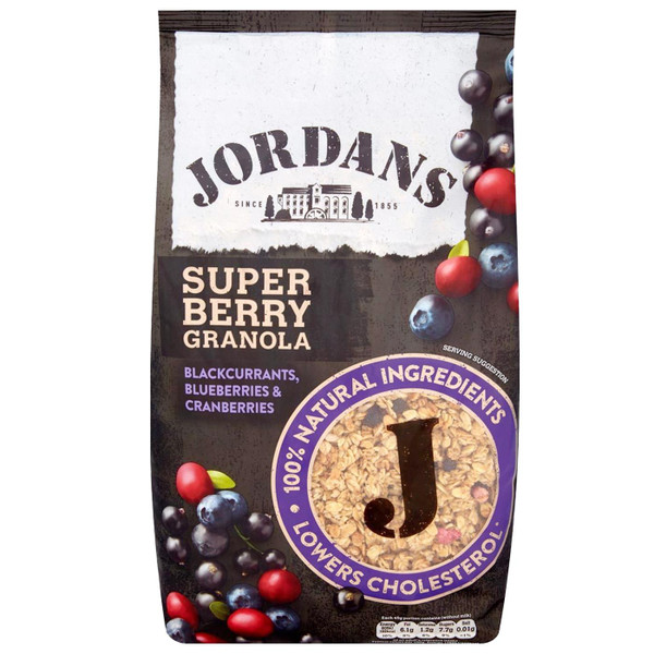 Jordans Super Berry Granola Wholegrain Oat Seeds Blackcurrants Blueberries 1.5kg