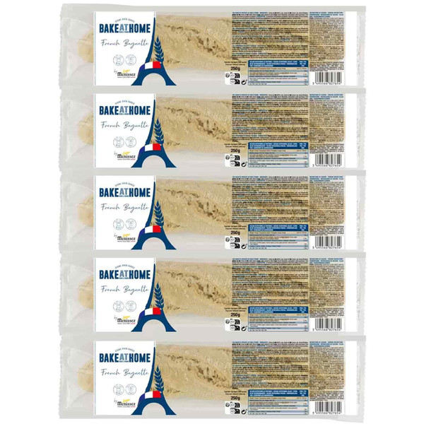 Menissez Sourdough Baguette Crispy Crust Sandwich Bread Pack of 5 Bags x 250g