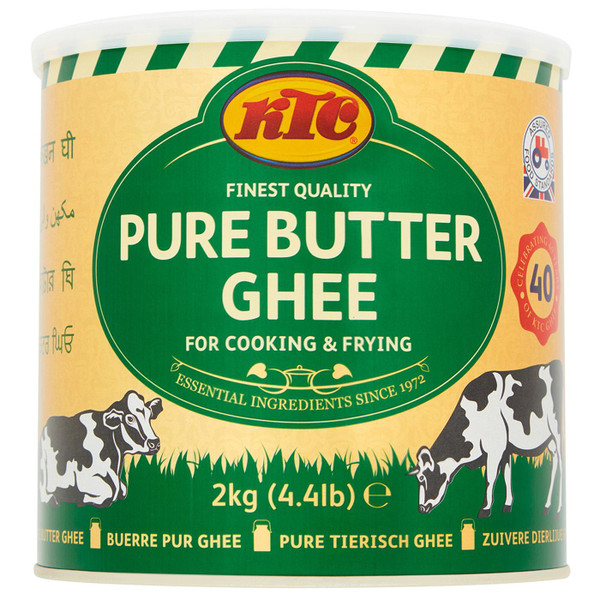 KTC Finest Quality Pure Butter Ghee Vege Kitchen Catering Cooking Frying Tin 2kg