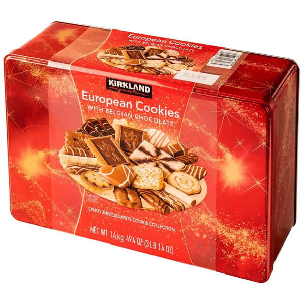 Kirkland Signature Assortment European Cookies Belgian Chocolate Gift Box 1.4kg