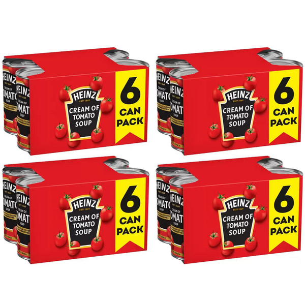 Heinz Cream of Tomato Soup Catering Tin Rich Taste Flavour Cans Pack 24 x 400g