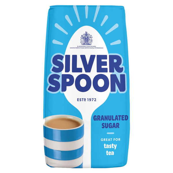 Silver Spoon Granulated Pure Cane Tea Coffee White Sugar Big Large Bag Pack 5Kg